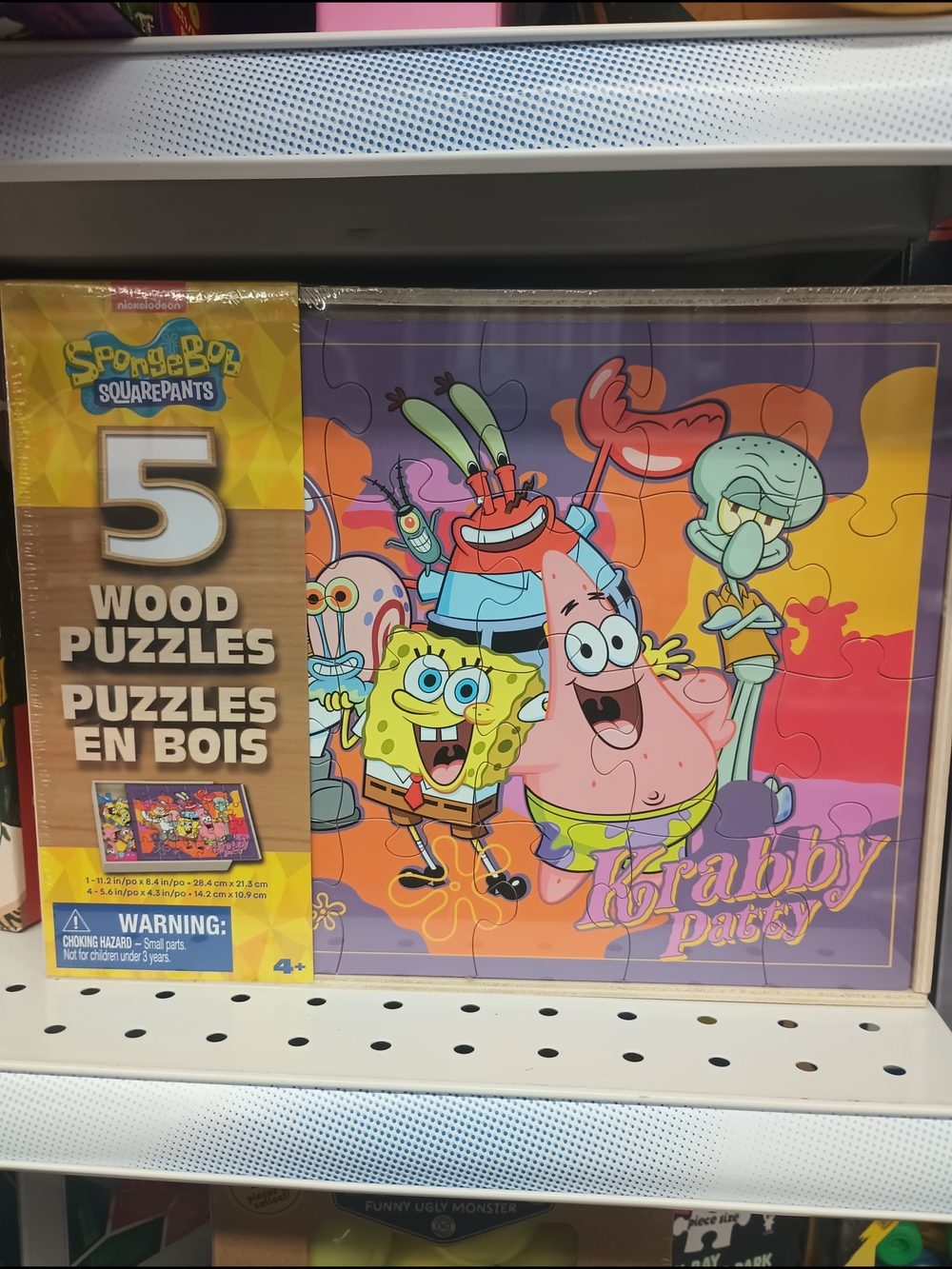 SpongeBob SquarePants Krabby Party 5-Pack Wood Puzzle Set - Multicolor